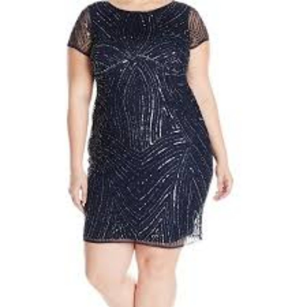 Adrianna Papell Women Plus size short sleeve dress